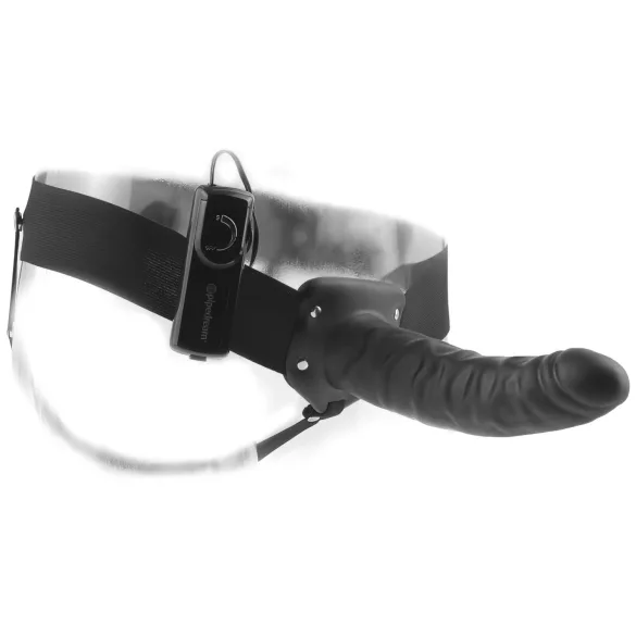 Pipedream Fetish Strap-On 8 - pričvrstivi, šuplji vibrator (crni)