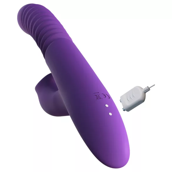Fantasy For Her - 3u1 gurajući vibrator s funkcijom zagrijavanja (ljubičasti)