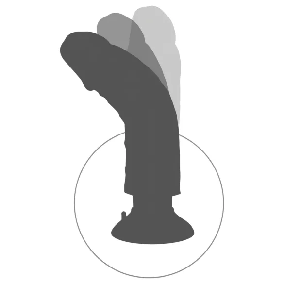 King Cock - Vibrator s vakuumskom bazom, fleksibilan - 26 cm - natur