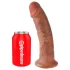 King Cock - realistični dildo s vakuum postoljem - 23cm - tamna boja