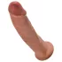 King Cock - realistični dildo s vakuum postoljem - 23cm - tamna boja