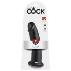 King Cock 9 - dildo s vakuum bazom - crni