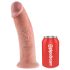 King Cock 10 - veliki dildo s vakumskom bázom (25cm) - prirodna boja