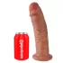 King Cock 10 - veliki dildo s jakom vakuumskom čašicom (25 cm) - tamna prirodna boja