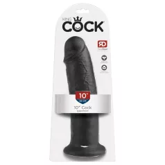 King Cock - dildo s vakuumskim postoljem - 25cm - crni
