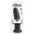 King Cock 10 - crni dildo s vakumskim postoljem (25 cm)