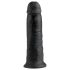 King Cock 10 - crni dildo s vakumskim postoljem (25 cm)