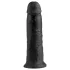King Cock - dildo s vakuumskim postoljem - 25cm - crni