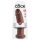 King Cock 10 - veliki dildo s vakuumskom bazom (25cm) - smeđi