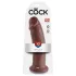 King Cock - realistični dildo s velikom vakuumskom podlogom - 25 cm - smeđi
