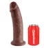 King Cock - realistični dildo s velikom vakuumskom podlogom - 25 cm - smeđi