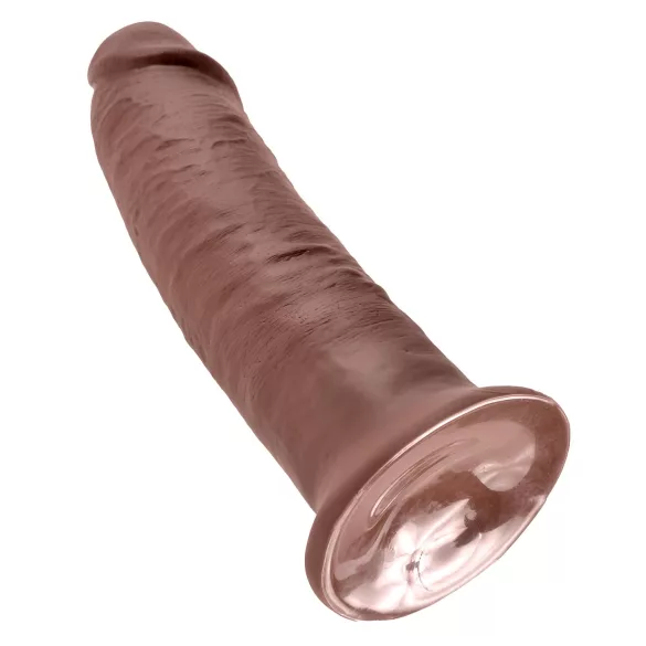 King Cock - realistični dildo s velikom vakuumskom podlogom - 25 cm - smeđi