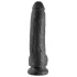 King Cock 9 - dildo s testisima s jakom vakuumskom podlogom 23cm - crni