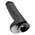 King Cock - realistični dildo s testisima i vakuum postoljem - 28 cm - crni