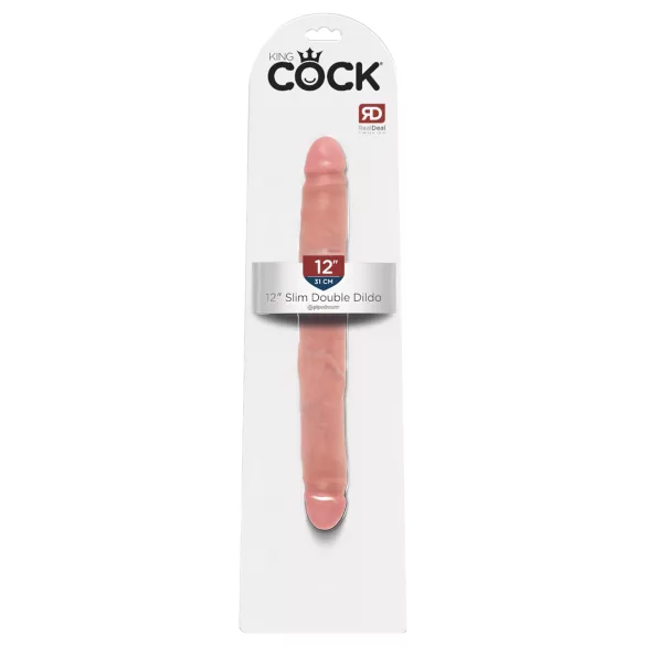 King Cock - realistični dupla dildo - 31 cm - natur