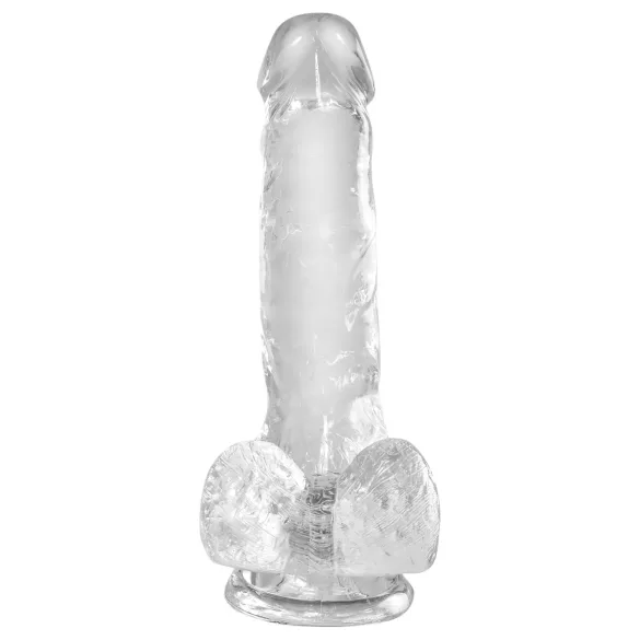 King Cock Clear 6 - dildo s testisima i vakuumskom bazom 15cm