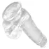 King Cock Clear 6 - dildo s testisima i vakuumskom bazom 15cm