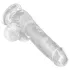 King Cock Clear 6 - dildo s testisima i vakuumskom bazom 15cm