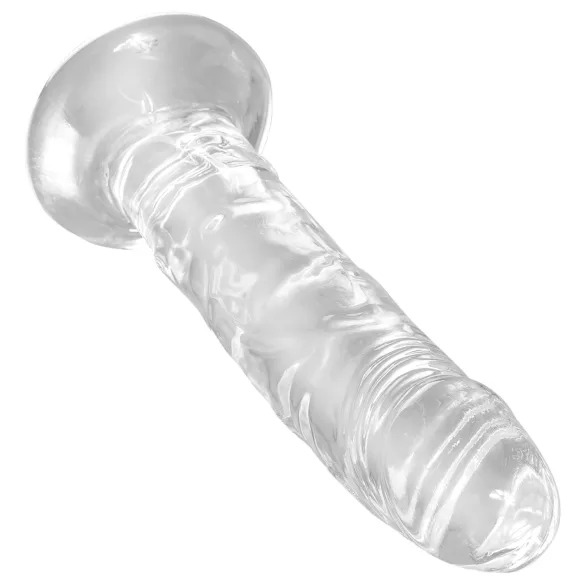 King Cock Clear 6 - dildo s vakuumskom čašicom (17,8 cm)