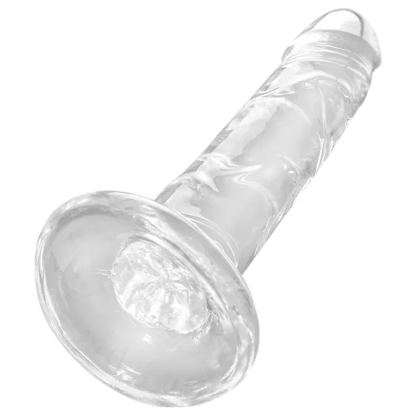 King Cock Clear 6 - dildo s vakuumskom čašicom (17,8 cm)