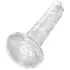 King Cock Clear 6 - dildo s vakuumskom čašicom (17,8 cm)