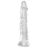 King Cock Clear 8 - veliki dildo s vakuumskom čašicom (20 cm)