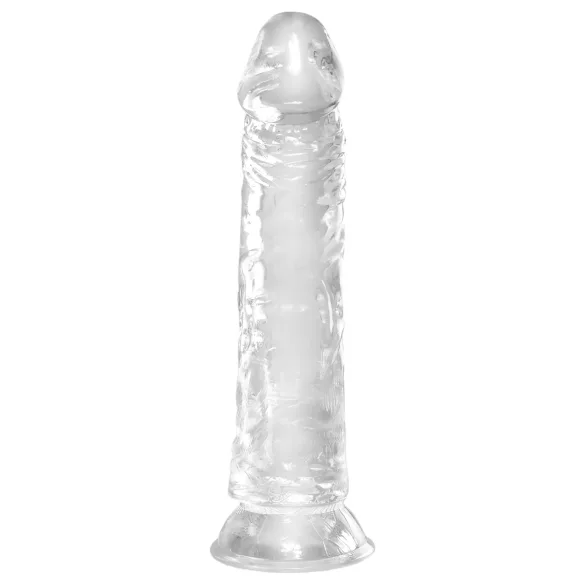 King Cock Clear 8 - veliki dildo s vakuumskom čašicom (20 cm)