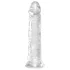 King Cock Clear 8 - veliki dildo s vakuumskom čašicom (20 cm)