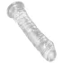 King Cock Clear 8 - veliki dildo s vakuumskom čašicom (20 cm)