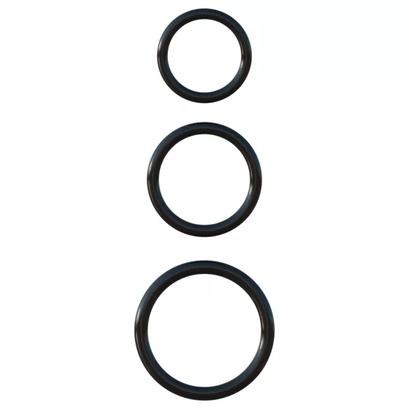 Fantasy C-Ringz - set prstena za penis - 3 komada - crna