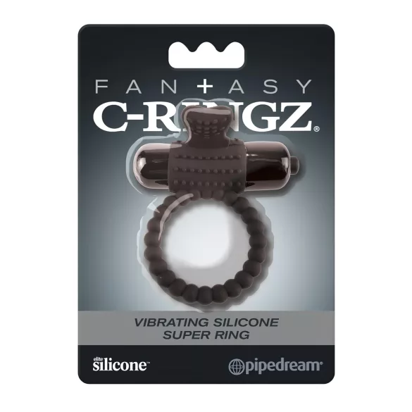 Pipedream Fantasy C-Ringz - vibracijski erekcijski prsten - crni