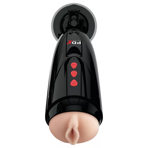 PDX Elite - Vibrirajući umjetna vagina masturbator - crna