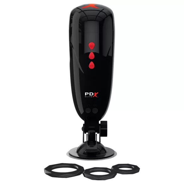 PDX Elite - Vibrirajući umjetna vagina masturbator - crna