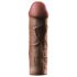 X-TENSION Mega 2 - realistični nastavak za penis (20,3 cm) - tamna prirodna boja