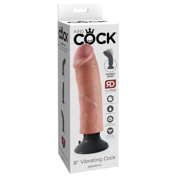 King Cock - realistični savitljivi vibrator 25 cm