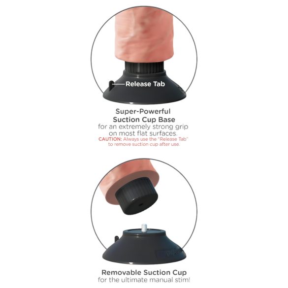 King Cock - realistični savitljivi vibrator 25 cm