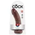 King Cock - dildo 20 cm - realistični - smeđa