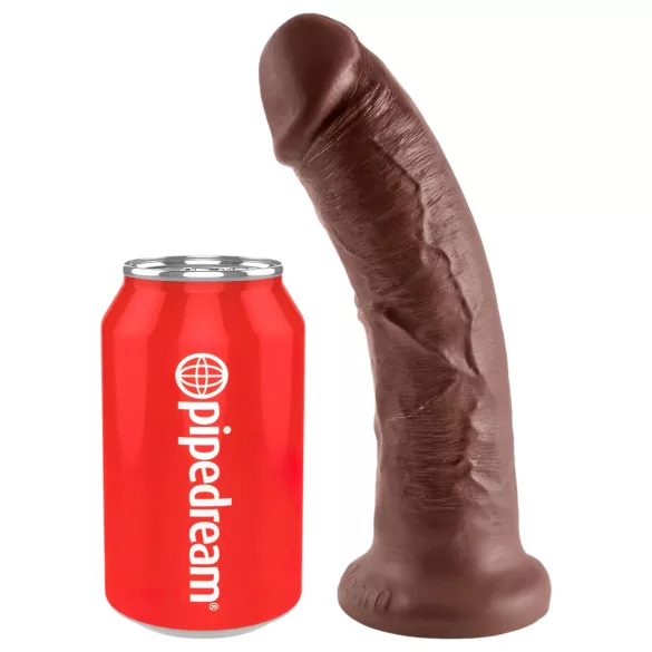 King Cock - dildo 20 cm - realistični - smeđa