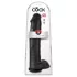 King Cock 15 - dildo s testisima i vakuumskom čašicom (38 cm, crni)