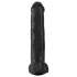 King Cock 15 - dildo s testisima i vakuumskom čašicom (38 cm, crni)