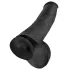 King Cock 15 - dildo s testisima i vakuumskom čašicom (38 cm, crni)