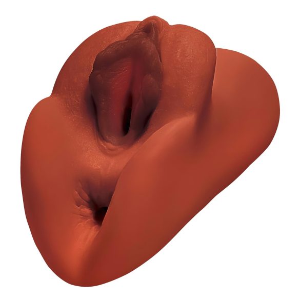 PDX - masturbator 2u1 s realističnim otvorima - smeđa boja