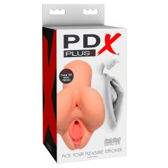   PDX Pick Your Pleasure - 2u1 realistični masturbator - prirodna boja