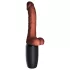 King Cock Plus 7,5 - realistični dildo s testisima i vibratorom - smeđa