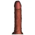 King Cock Plus 7,5 - realistični dildo s testisima i vibratorom - smeđa