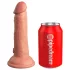 King Cock Elite 6 - realistični dildo s drškom i vakuum bazom - 15 cm - natur