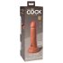 King Cock Elite 6 - realističan dildo s vakuumskim čepom (15 cm) - tamni