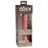 King Cock Elite - realistični dildо s vakumskom čašom - 18 cm - natur