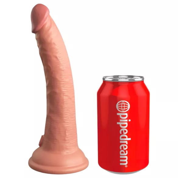 King Cock Elite - realistični dildо s vakumskom čašom - 18 cm - natur