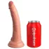 King Cock Elite - realistični dildо s vakumskom čašom - 18 cm - natur